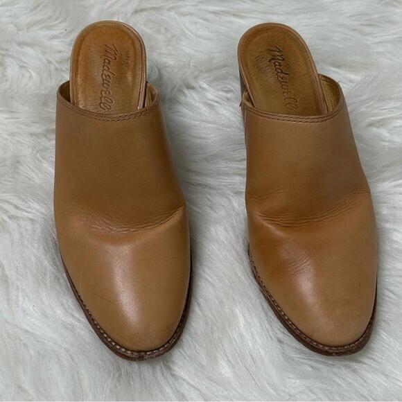 Madewell Brown Leather Slide Mules - 6.5 - Picture 2 of 9
